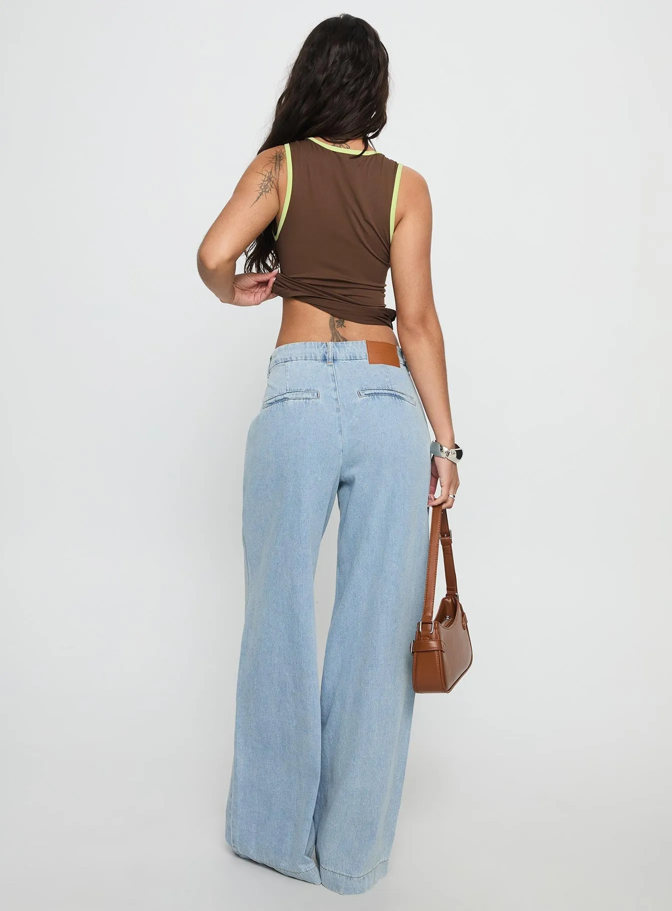 Siloh Wide Leg Denim Jeans Blue Autumn Days Family Style Eco Friendly Music Event Smooth Casual