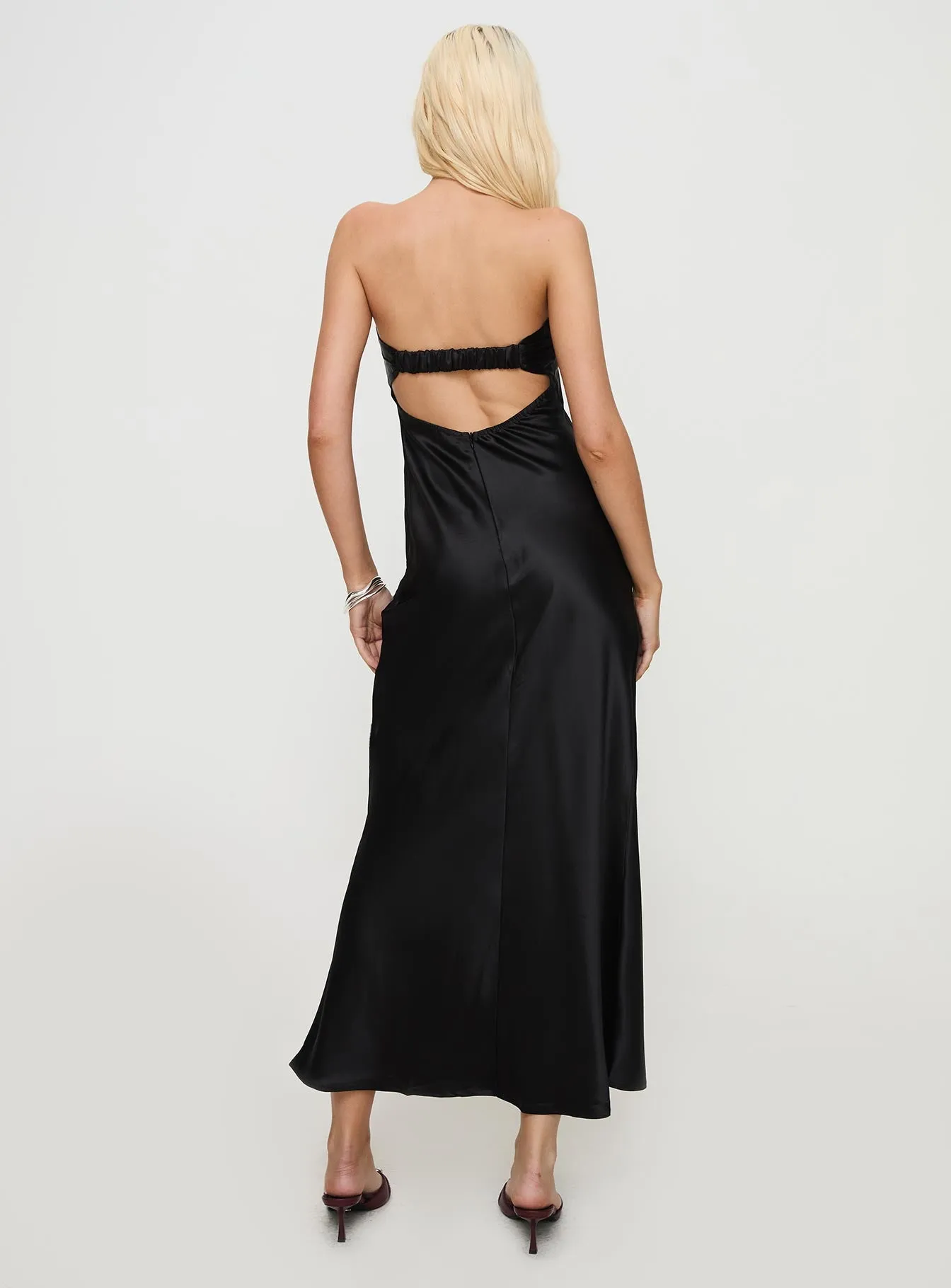 Phillipa Strapless Maxi Dress Black Timeless and classic maxi Galaxy Mist