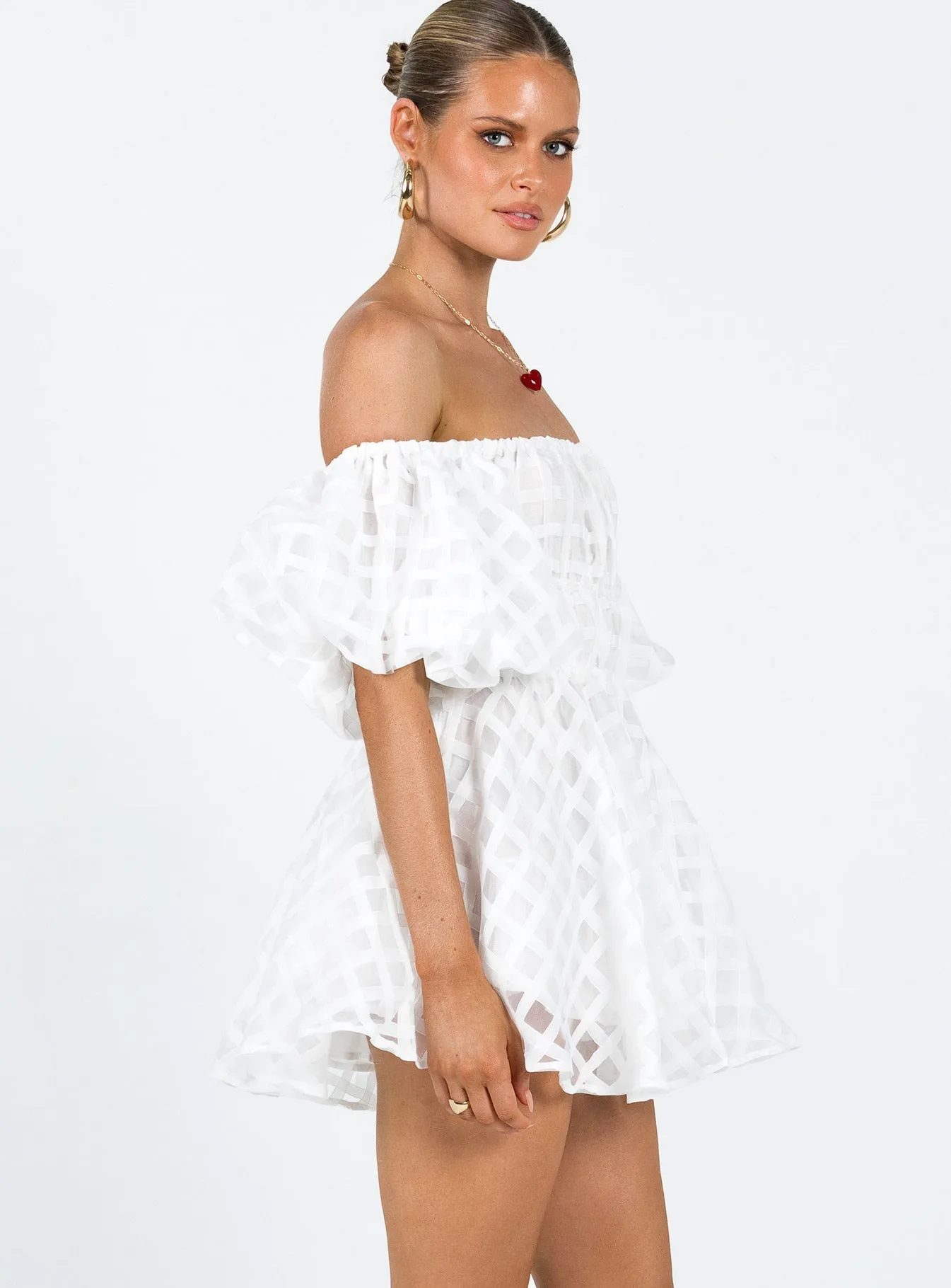 Pascali Mini Dress White Charming Detail