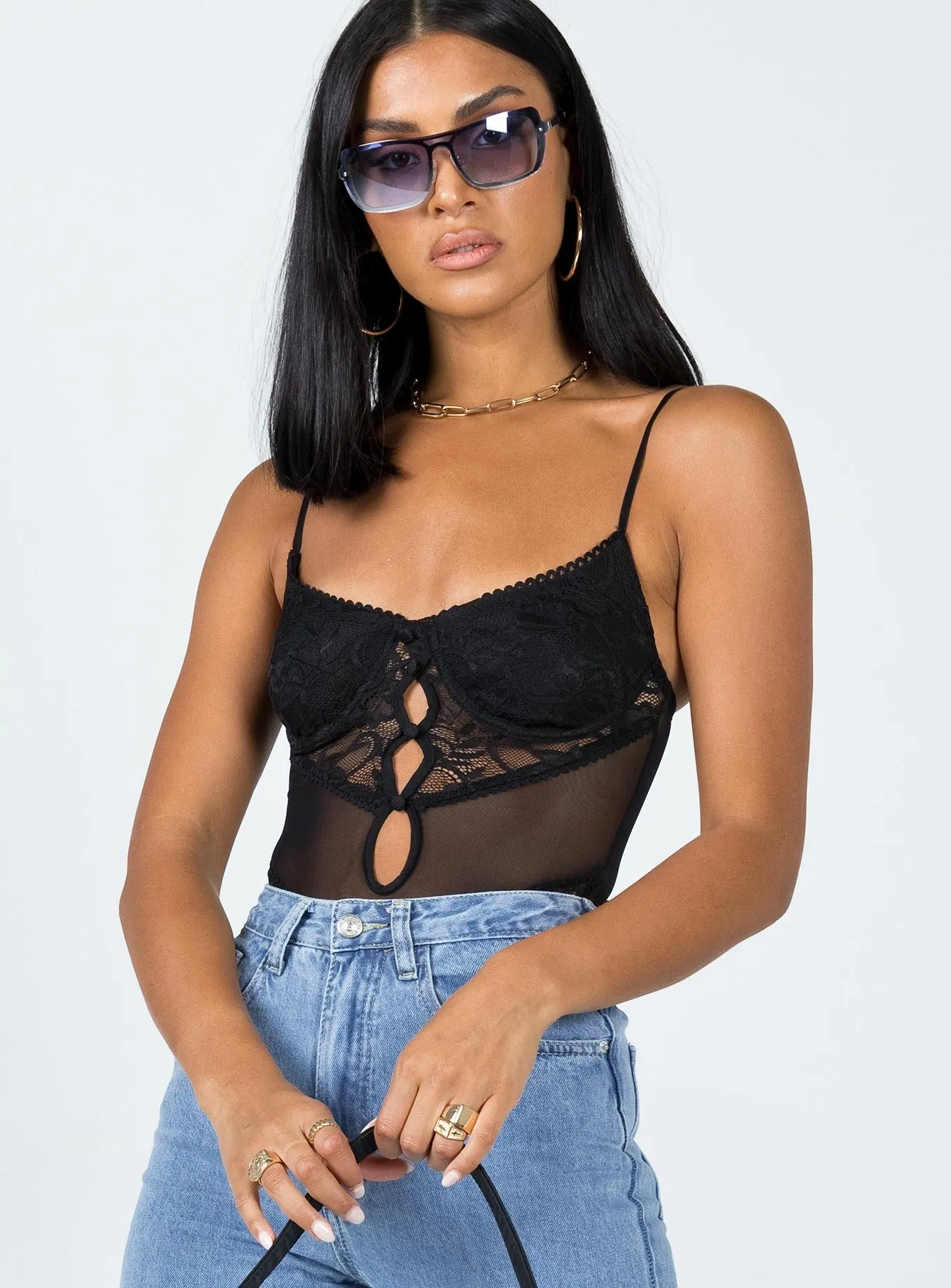 Urban Date Ellora Bodysuit Black