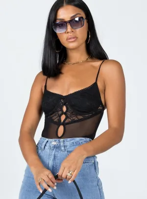 Work Vacation Ellora Bodysuit Black