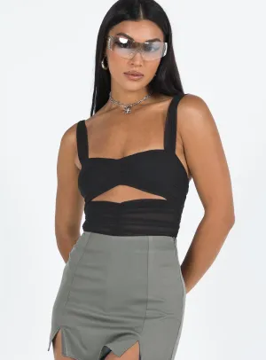 Kalmia Bodysuit Black Street Holiday Charming Urban
