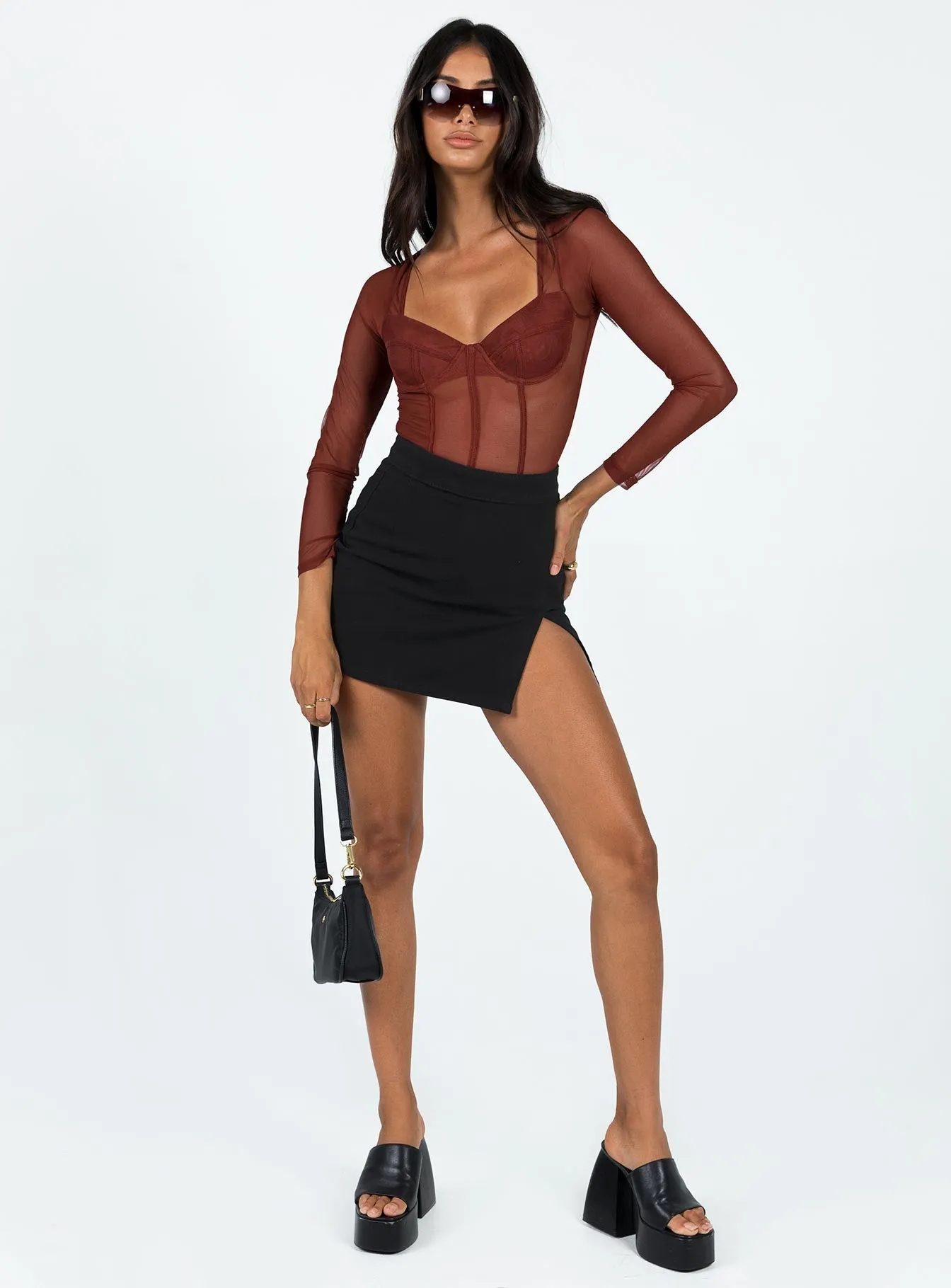 Stretch Adult Leonie Bodysuit Brown