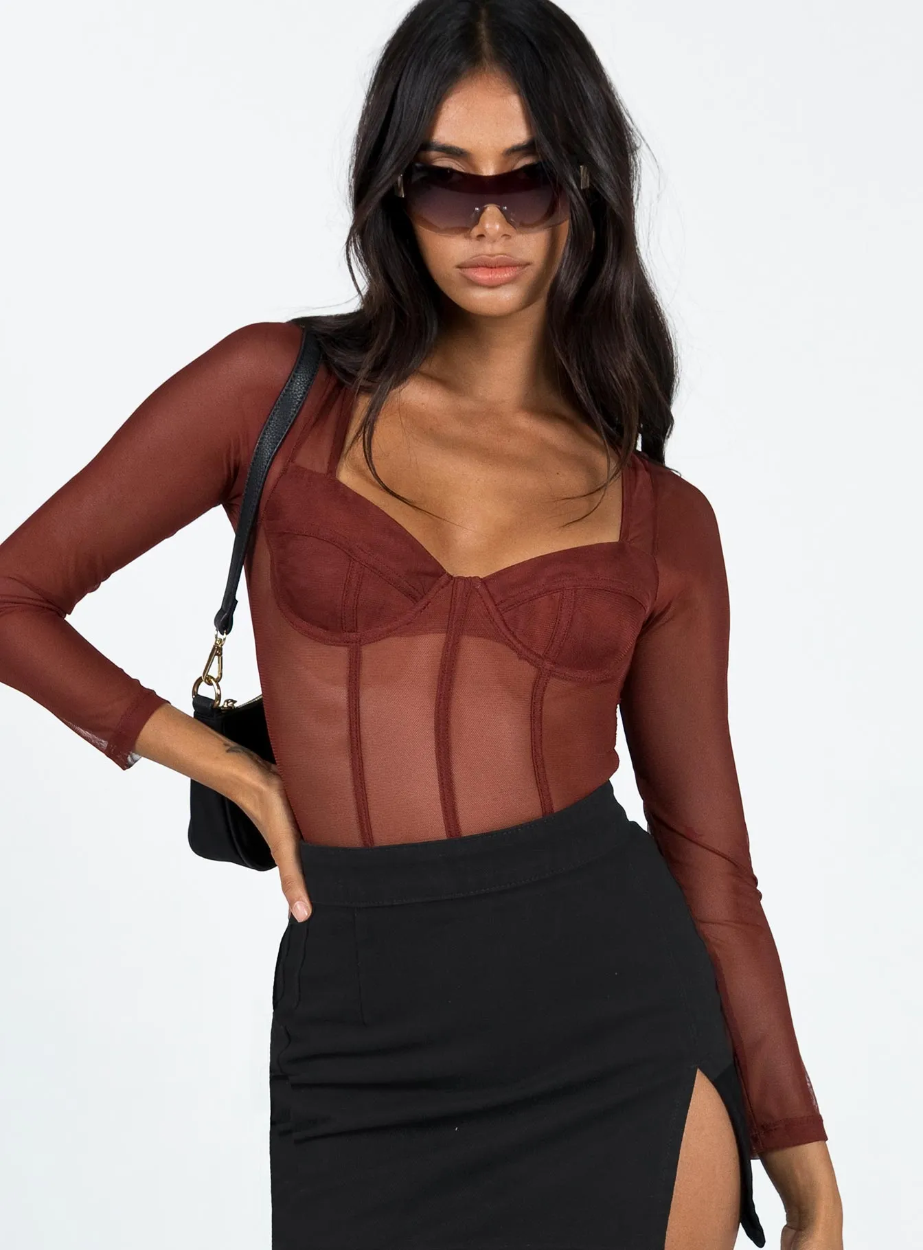 Leonie Bodysuit Brown Dance Luxury