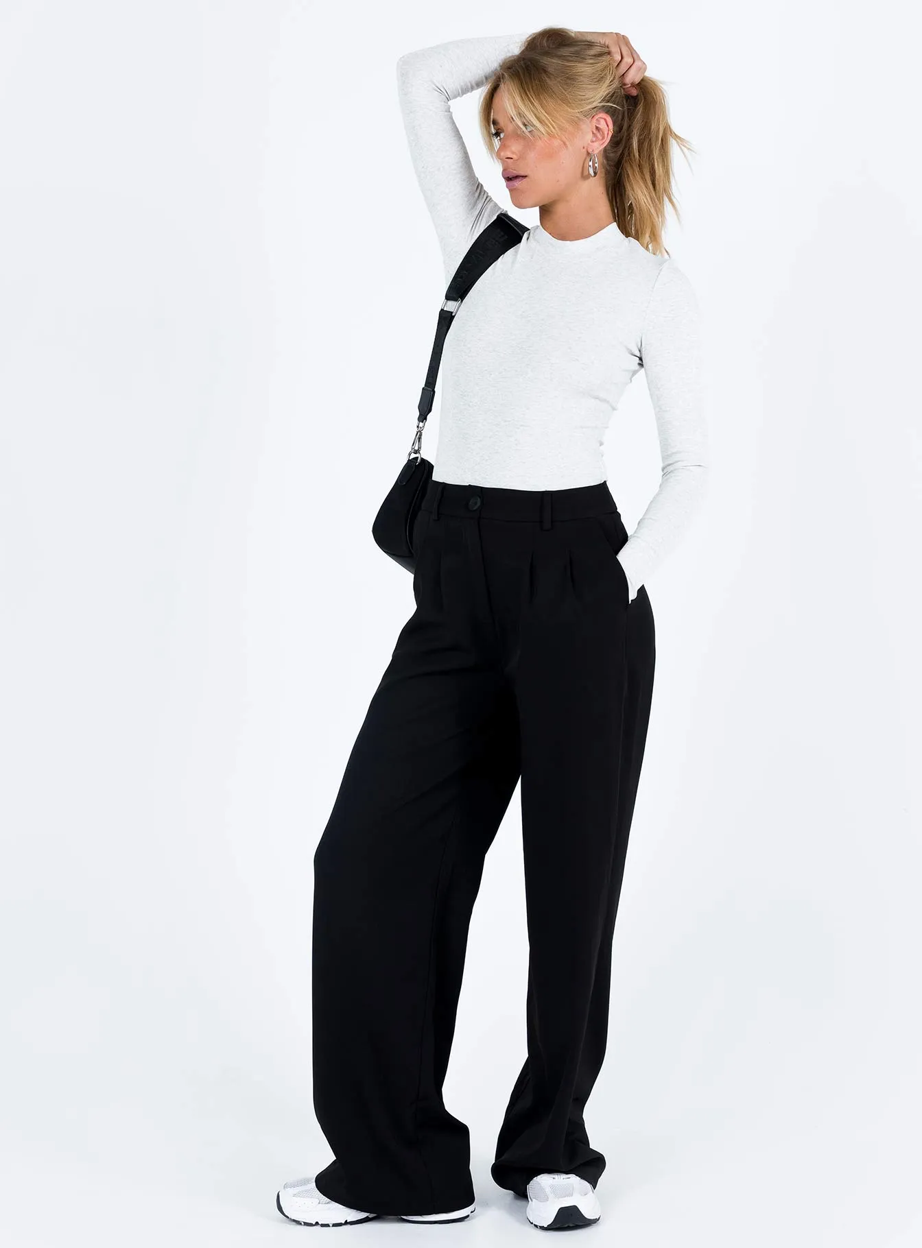 Simple Vivid Messia Long Sleeve Bodysuit Grey