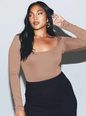 Office work Shuler Long Sleeve Bodysuit Pink