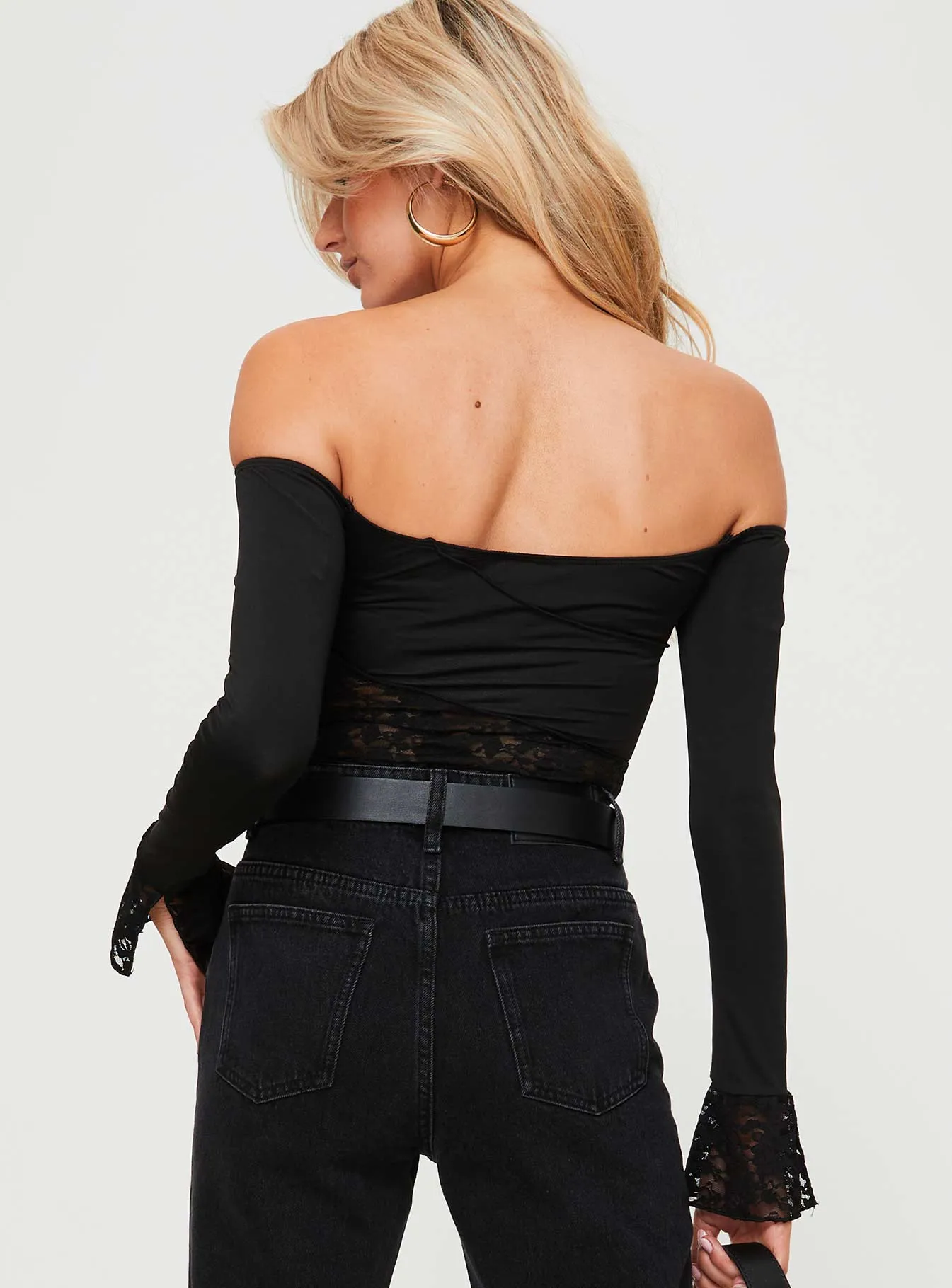 Active Kids Valder Off The Shoulder Bodysuit Black