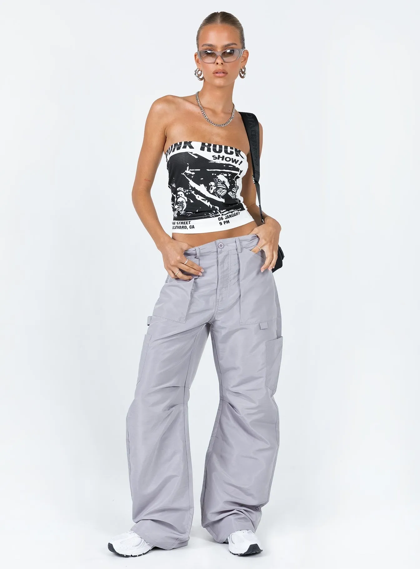 ThermalInsulation Punk Rock Strapless Top White