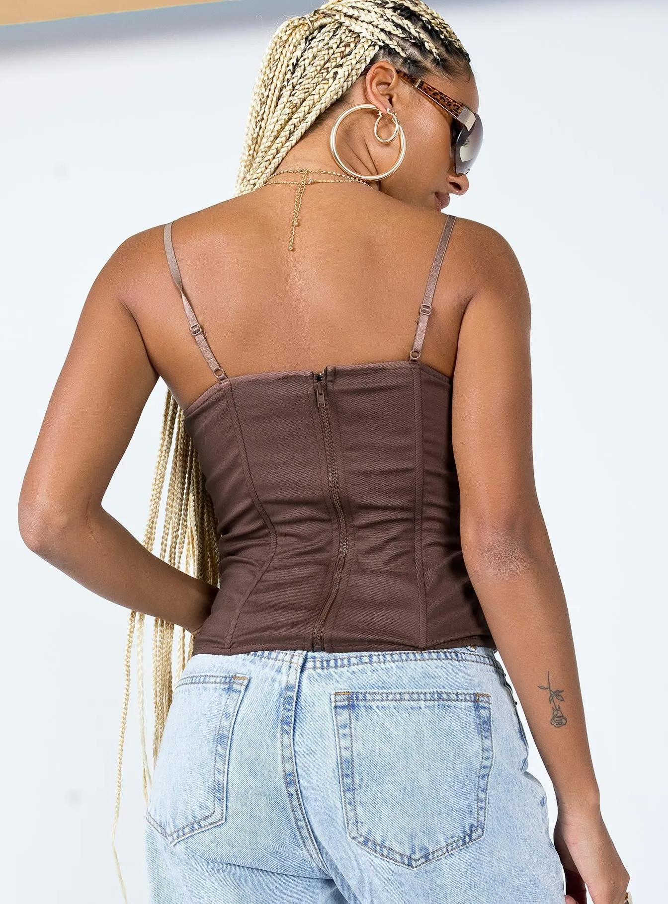 MultiPocket Everson Corset Brown