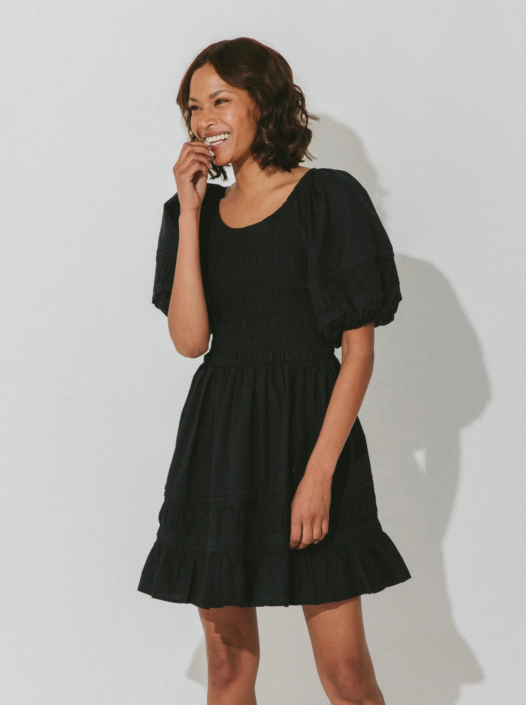 warm glow Stasia Mini Dress - Black