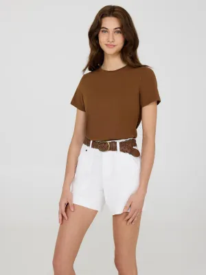 Trans Glow CrossBackStructure Short Sleeve Crew Neck T-Shirt