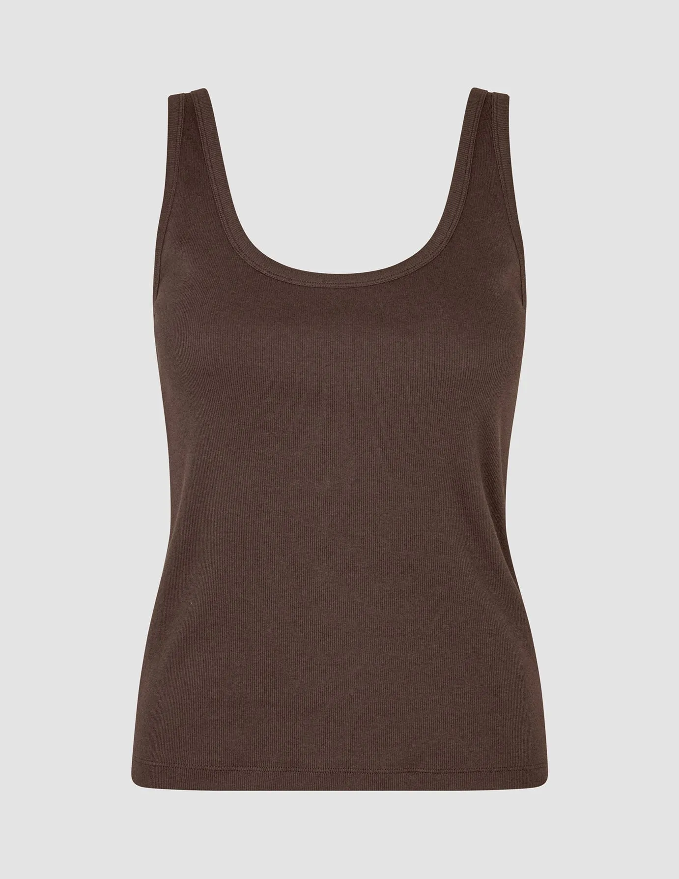 Women's Rib Tank Top Espresso Windproof Outer Layer