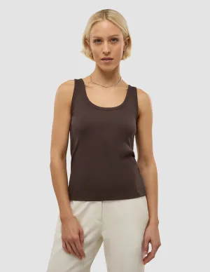 HighDurabilityClothing Modern Ease Women's Rib Tank Top Espresso
