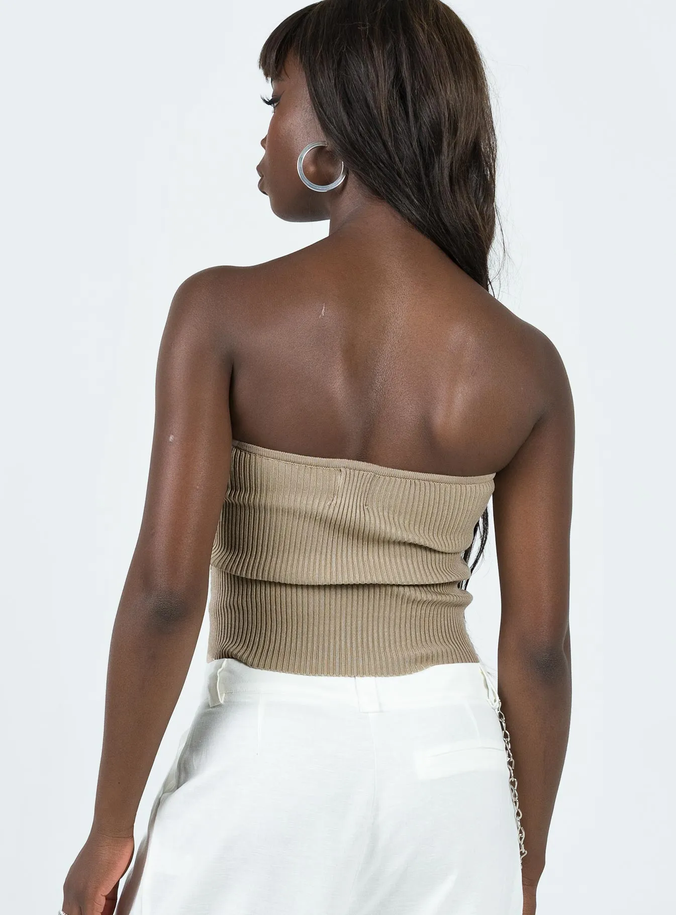 Milner Tube Top Beige Reinforced Elbow Patches