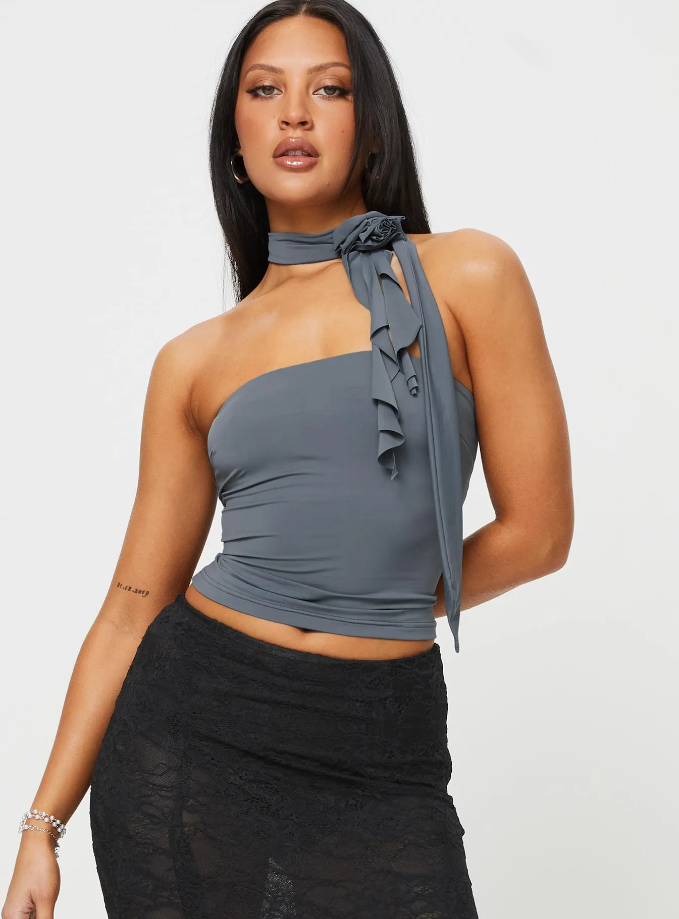LightweightConstruction HighStrength Threadwork Sunita Top Slate