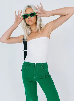 TaglessCollars Belle Knit Strapless Top White