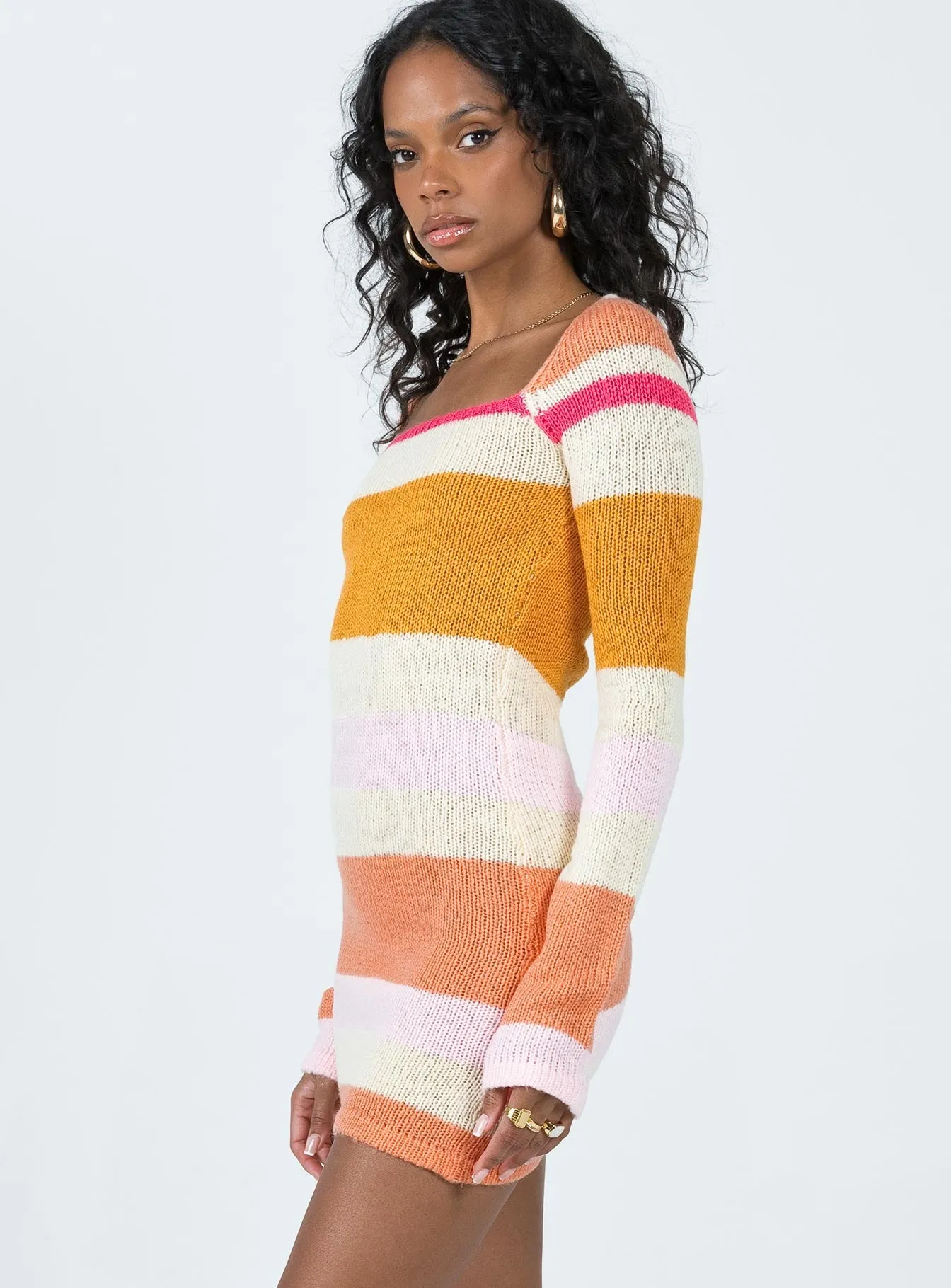 Ania Mini Dress Orange / Pink Multi Scene Heat