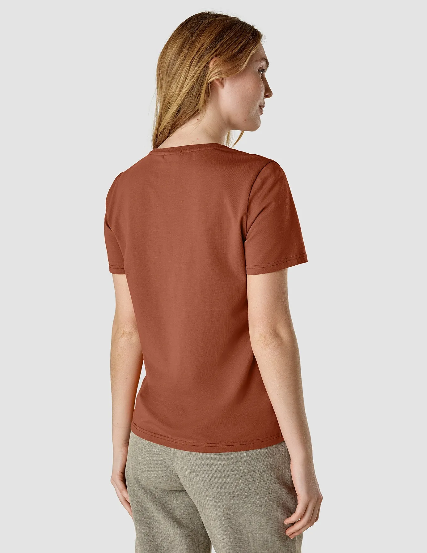 Supima T-shirt White Terracotta Neo Mode SweatAbsorbentLining