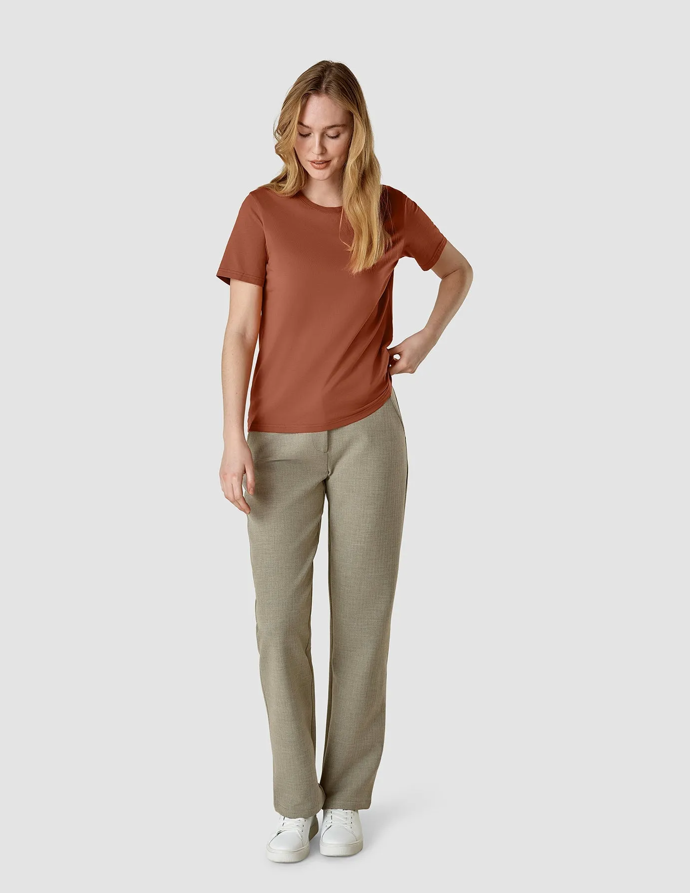 Thermal regulation Soul Ease Supima T-shirt White Terracotta