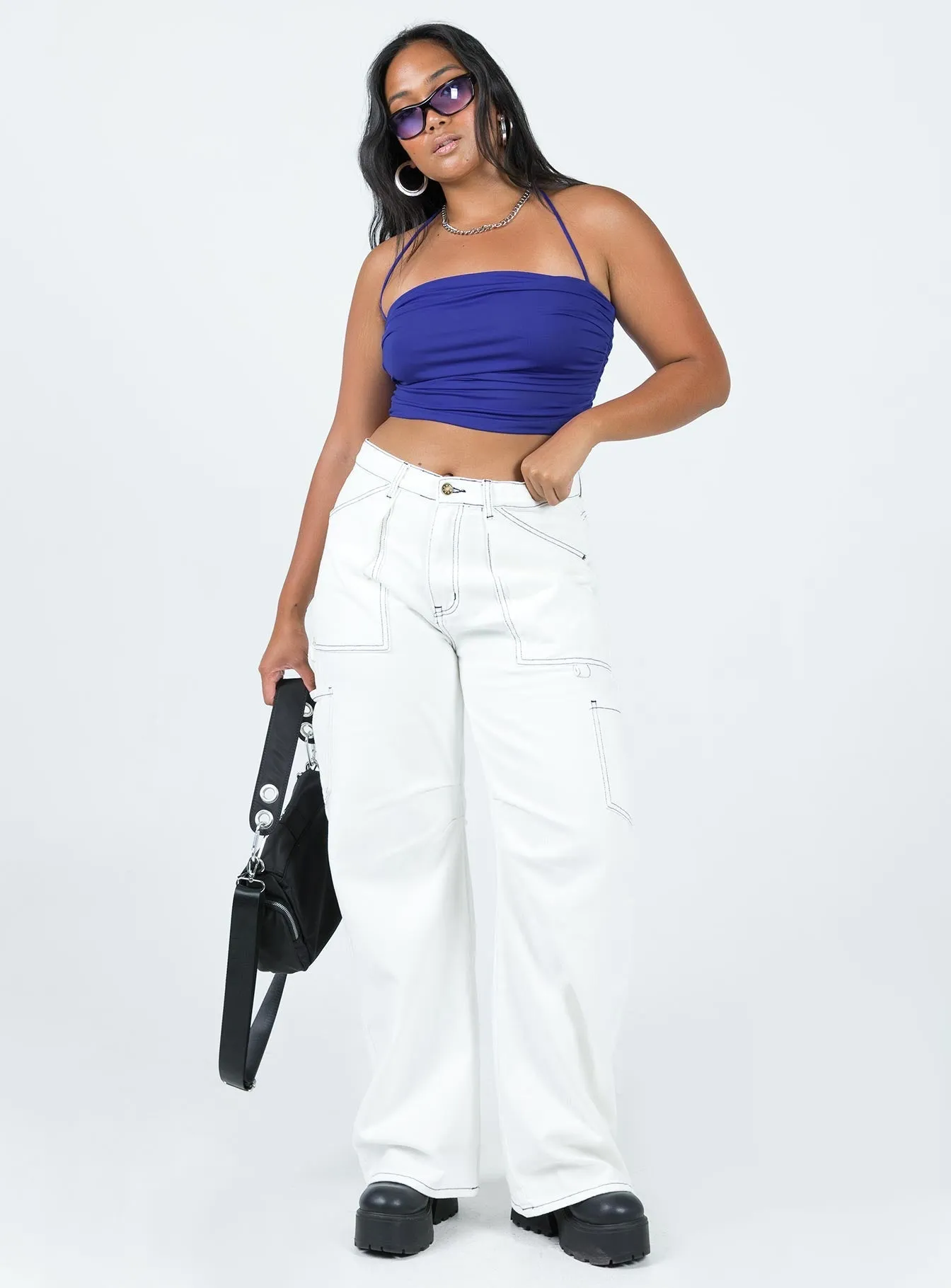 Mosman Top Blue Tailored Placket Hypoallergenic Inner Layer