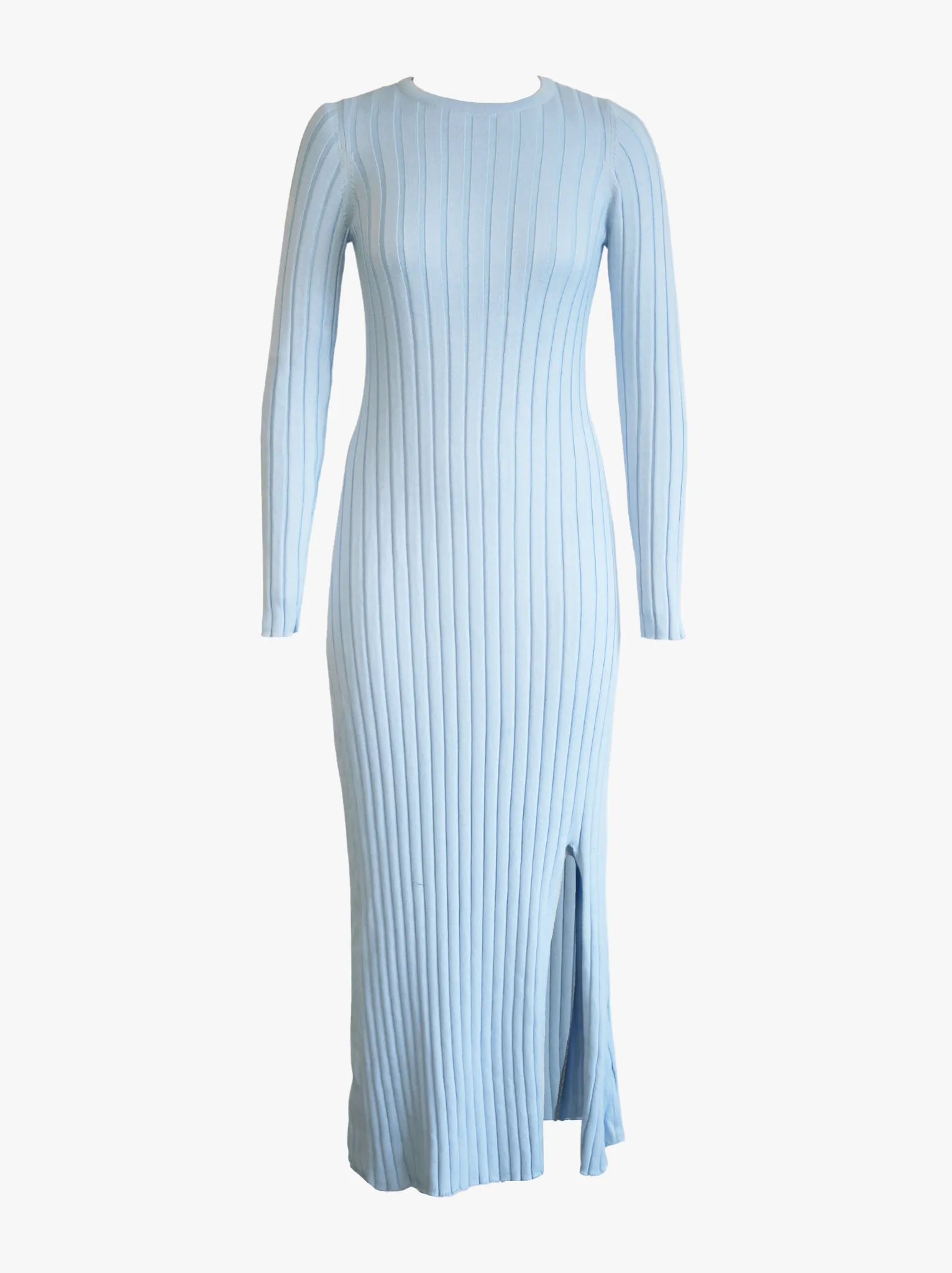 Bridget Knit Midi Dress - Clear Sky Magnetic Closure