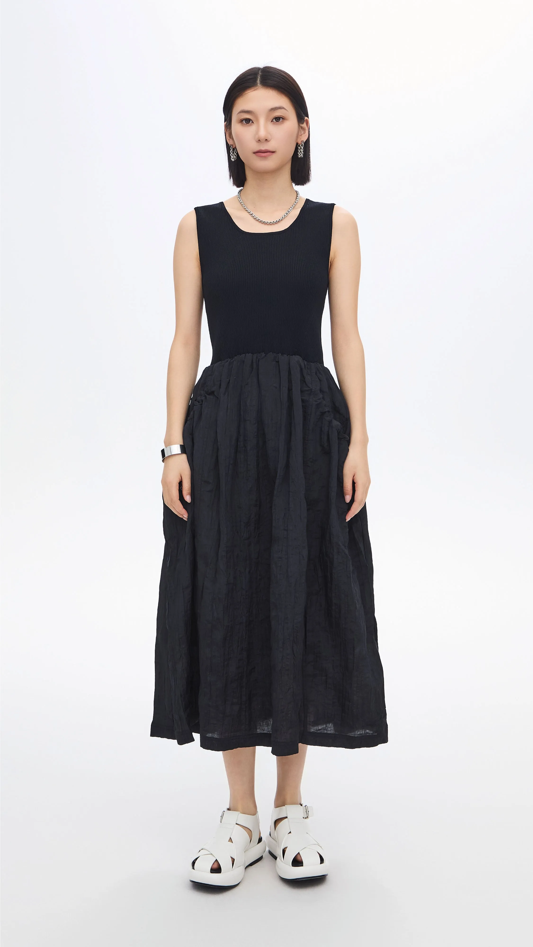 Heat Safe Nylon Patch Knit Dress