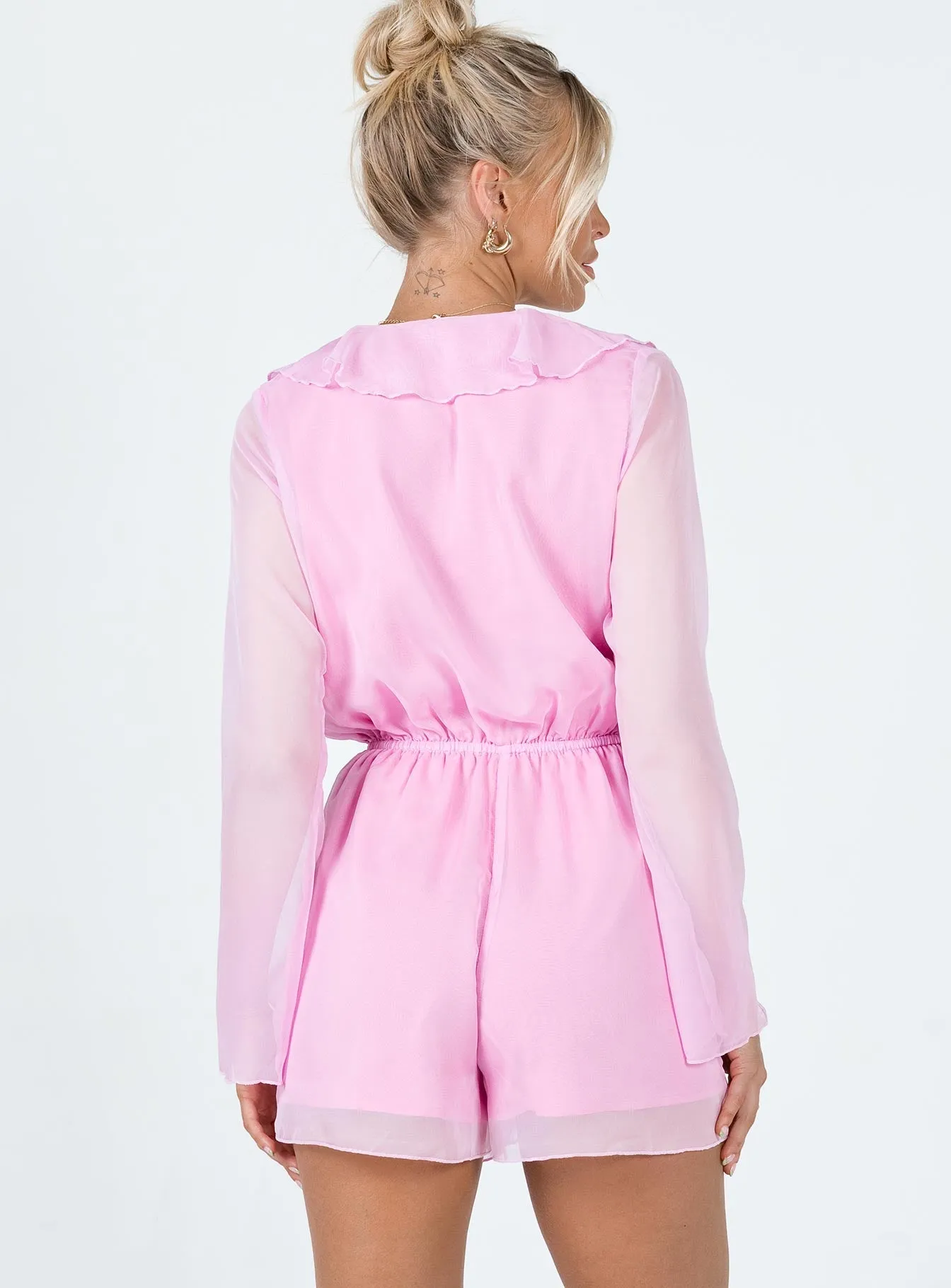 Hot Edge Meadow Romper Pink