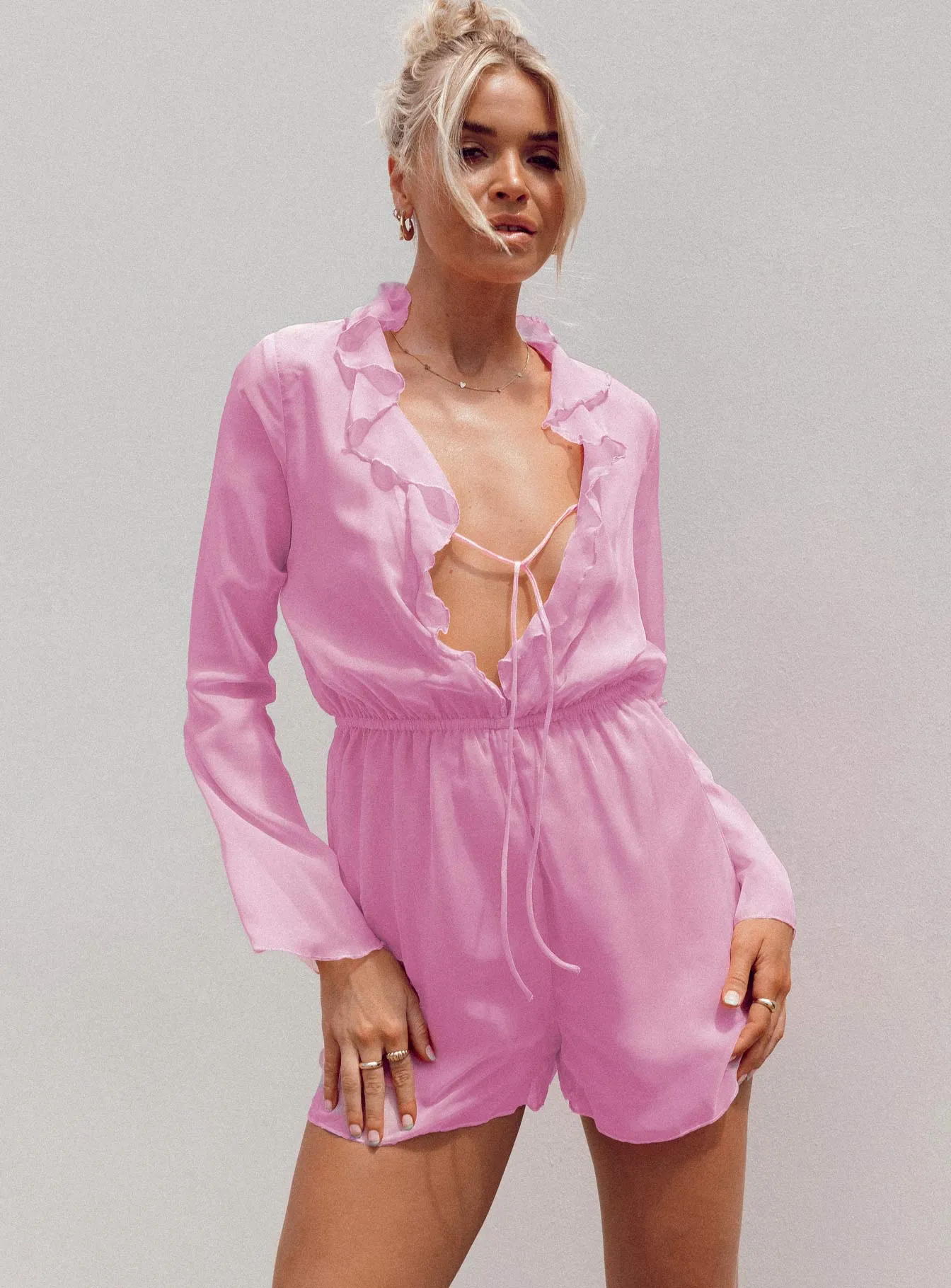 Weekend Ready Meadow Romper Pink