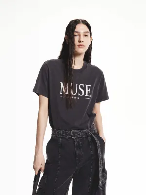 Cool and Comfortable High-Quality Fabric MUSE Print Cotton T-shirt