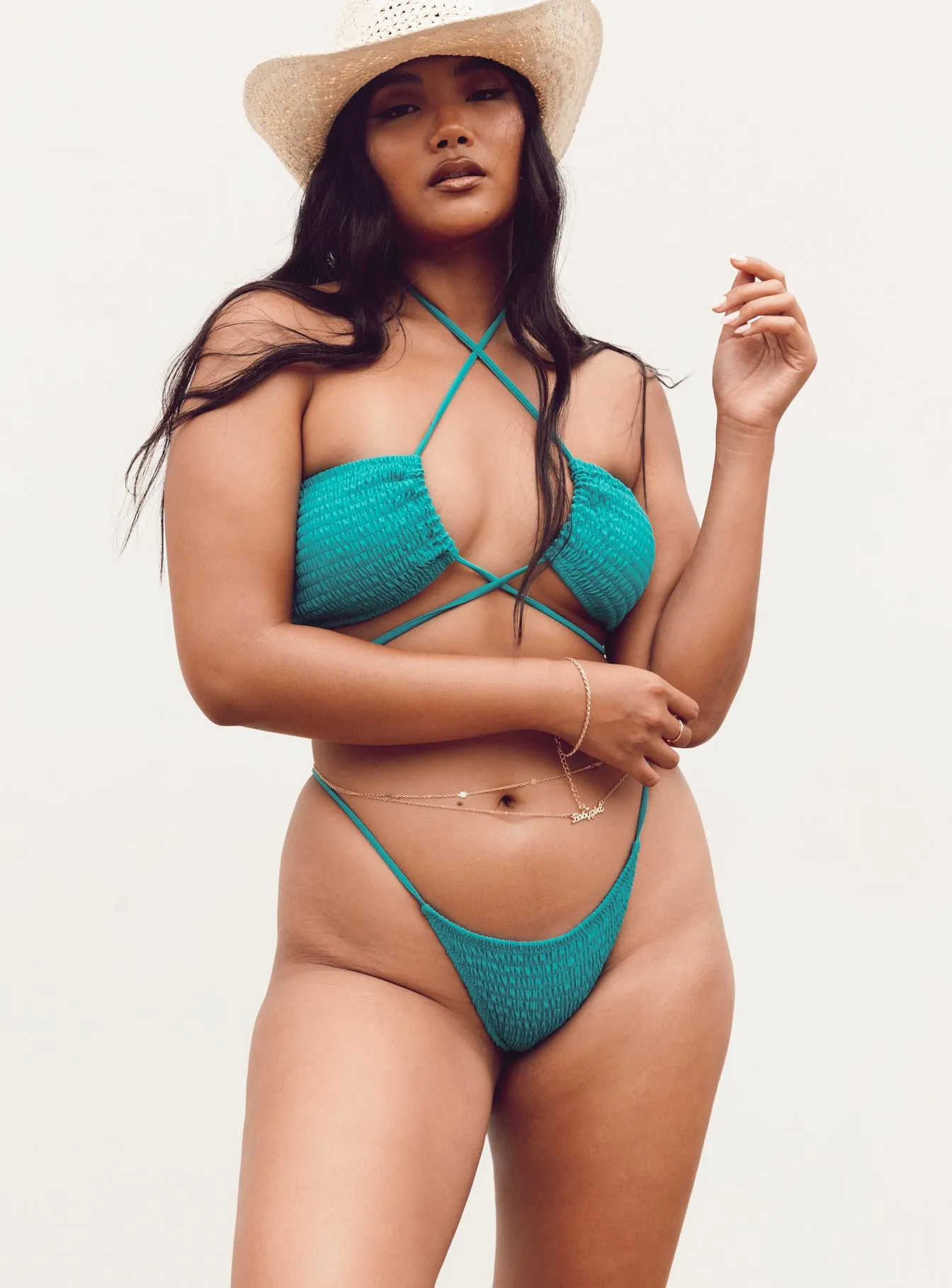 Moisture Wicking Fabric Ava Bikini Top Blue