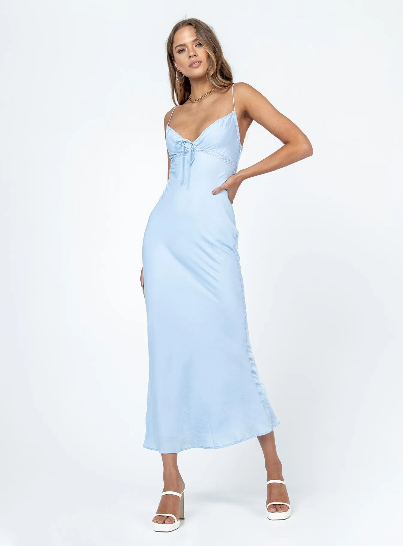 Mist Path Elegant dress for brunch Emily Maxi Dress Blue
