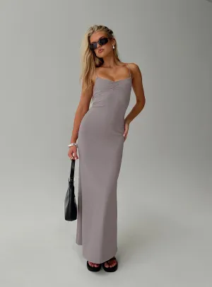 Arabellia Maxi Dress Grey Steel Glow Comfortable casual maxi