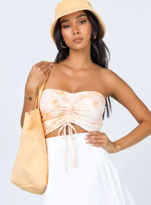Adjustable Cuffs Marley Top Orange