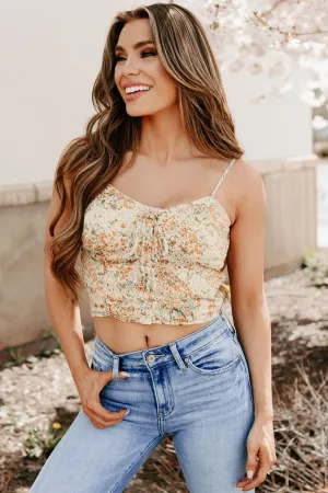 Moisture Lock Barrier Tech Earthy Bliss Floral Tank Top (Lemon/Orange)