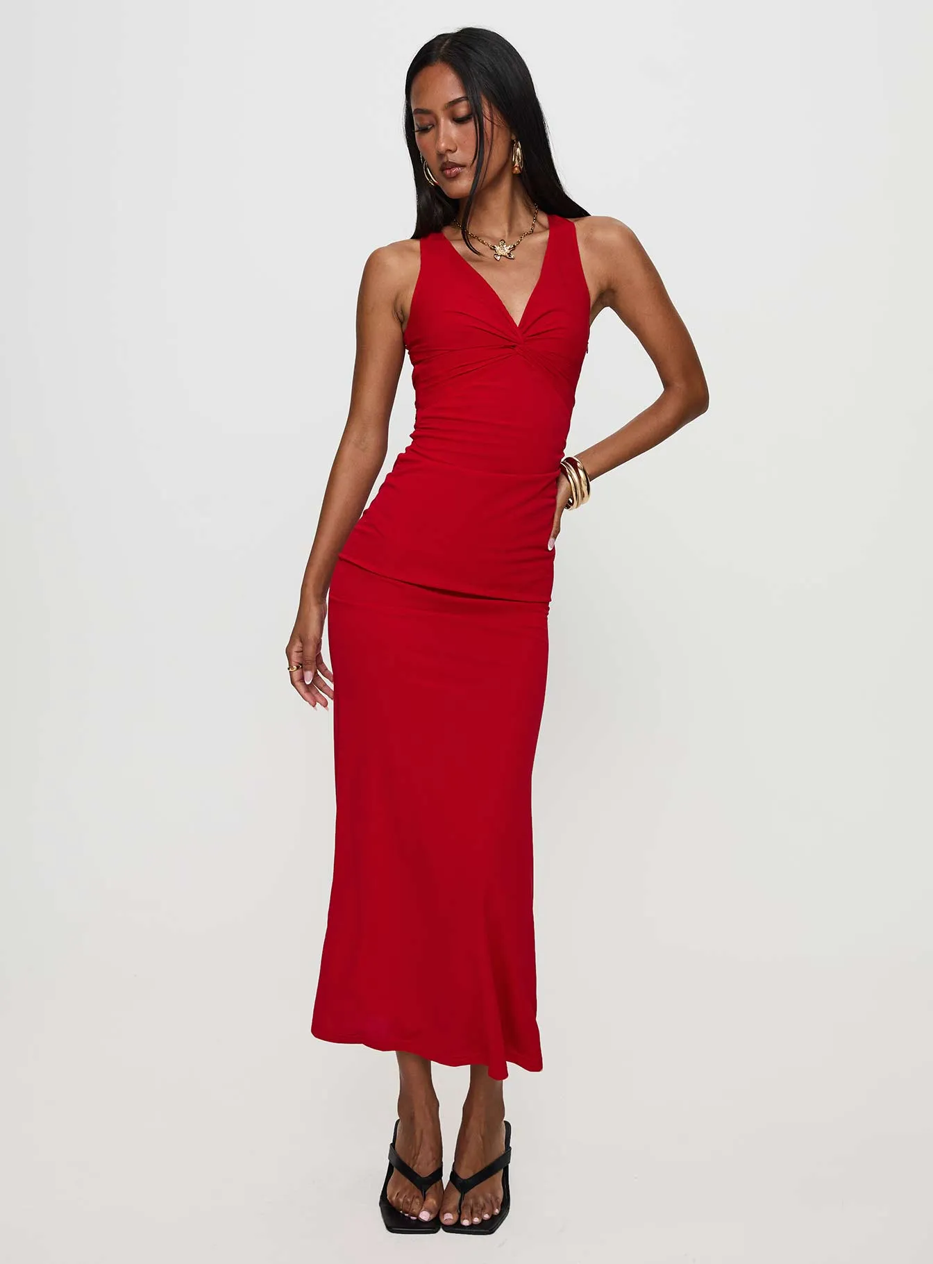 Mesmerise Halter Maxi Dress Red Sand Path Bright and airy maxi