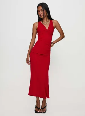 Mesmerise Halter Maxi Dress Red Sand Path Bright and airy maxi