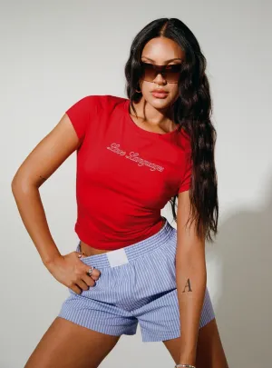 Love Language Tee Red Comfortable and Chic