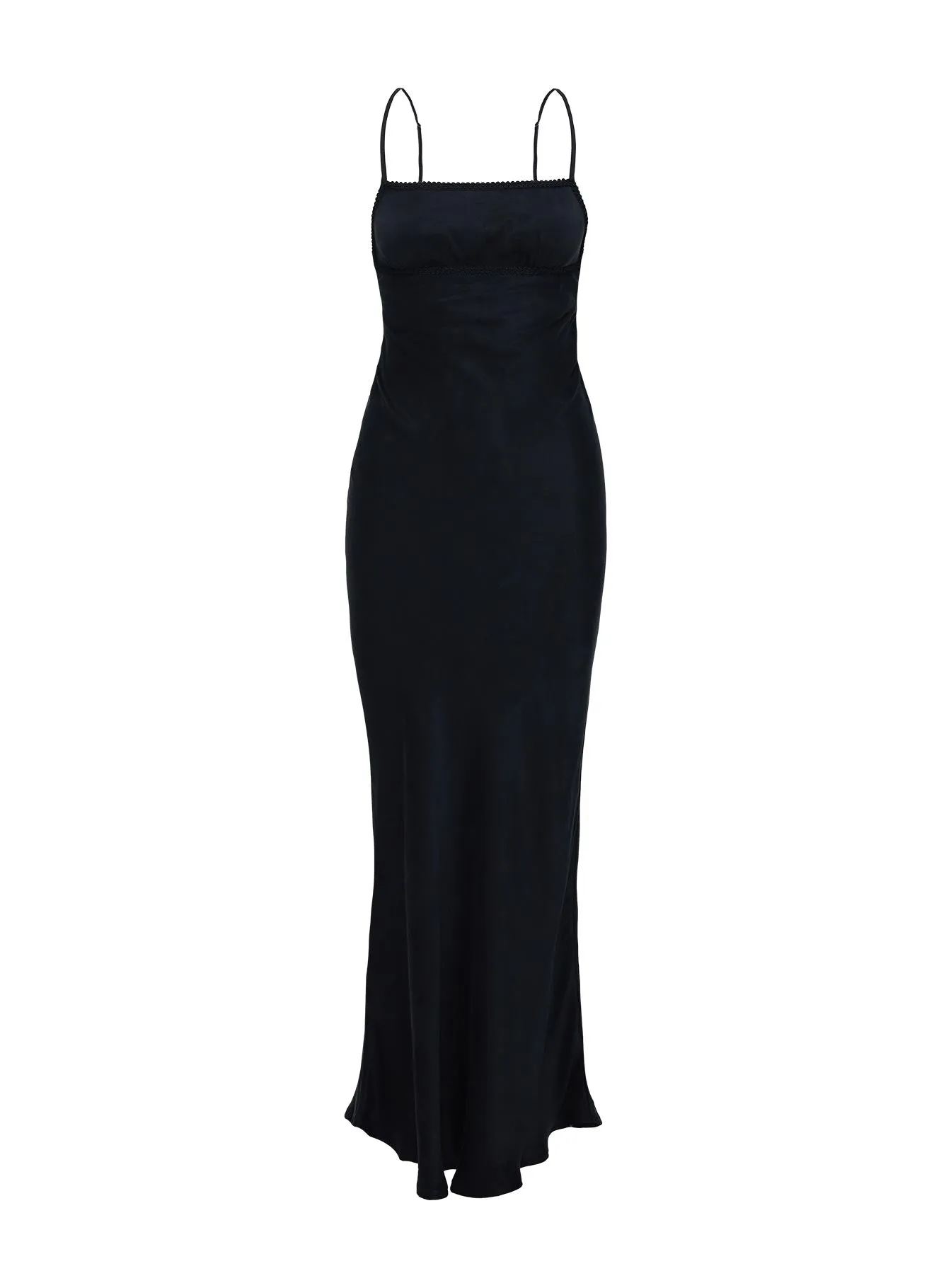 Coast Path A-Line Cut Estrellas Lace Maxi Dress Black