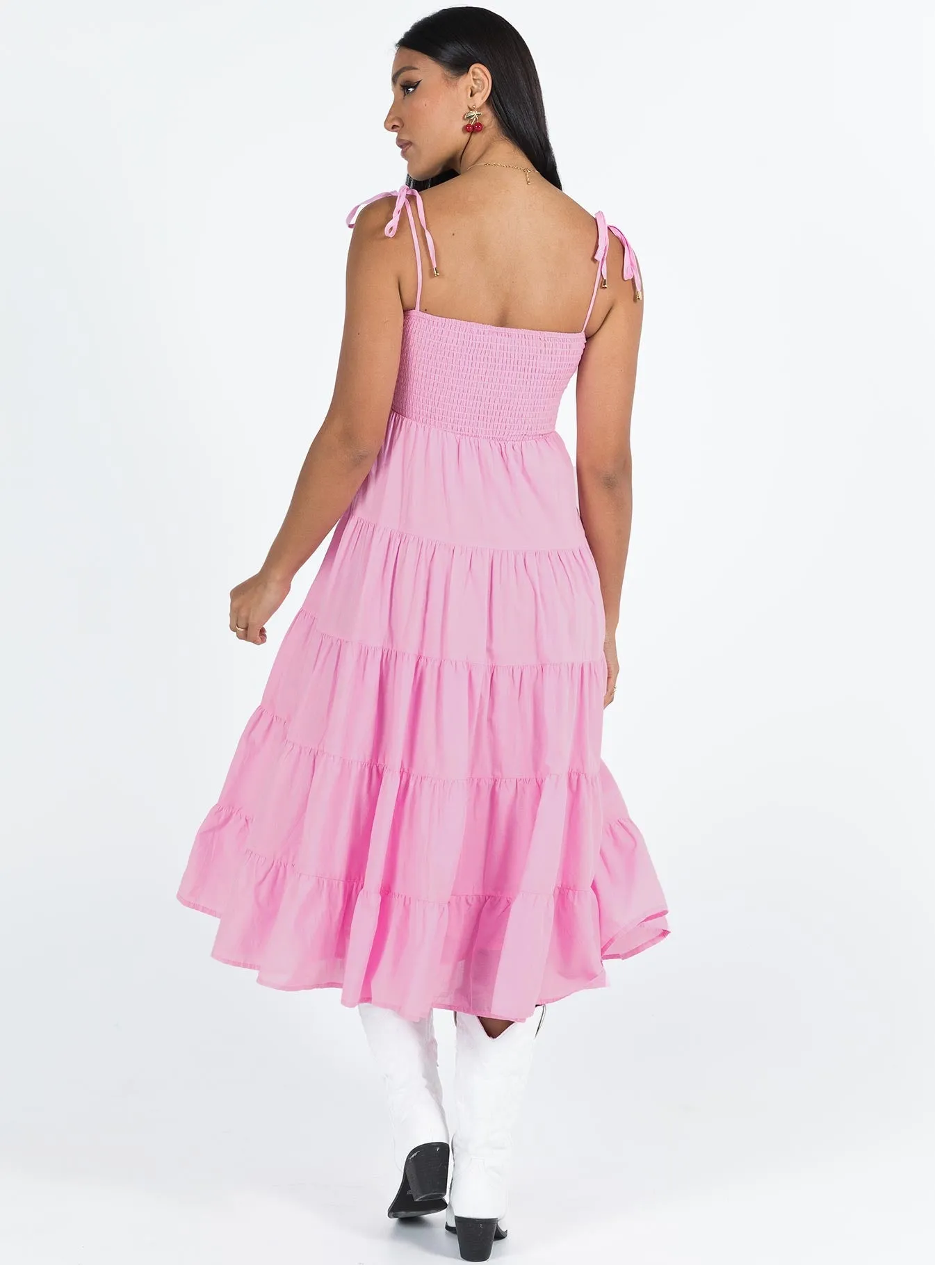 Tile Court Macer Maxi Dress Pink