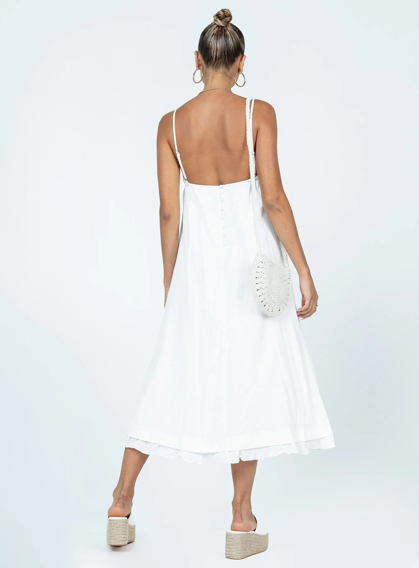 Pine Grove Voile Glow Empress Of Love Maxi Dress White