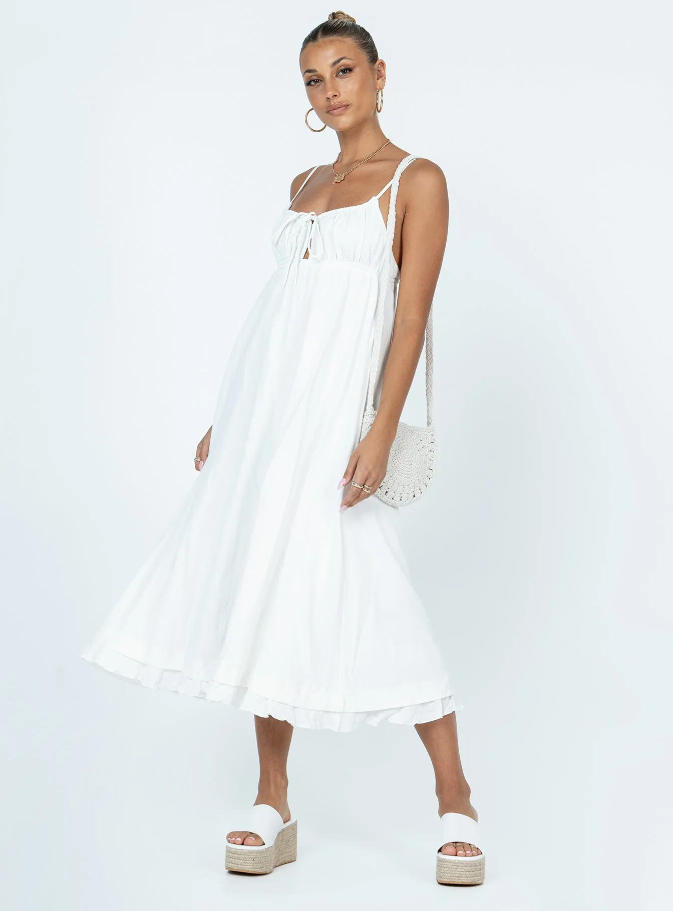 Empress Of Love Maxi Dress White Seaside Path
