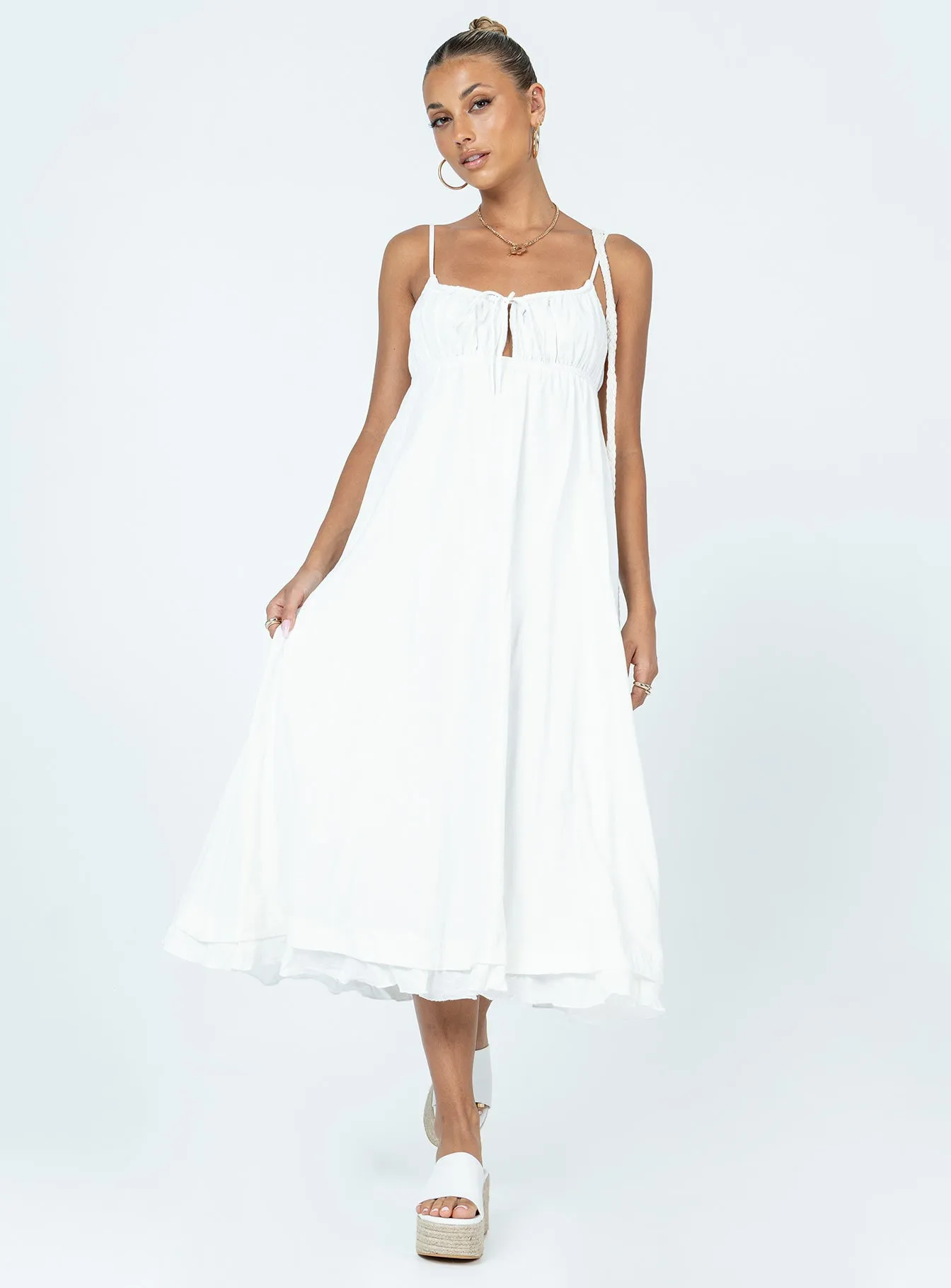 Plaza Glow Orchid Glow Empress Of Love Maxi Dress White