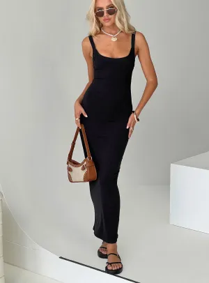 Montwood Maxi Dress Black Chrome Glow Iron Glow