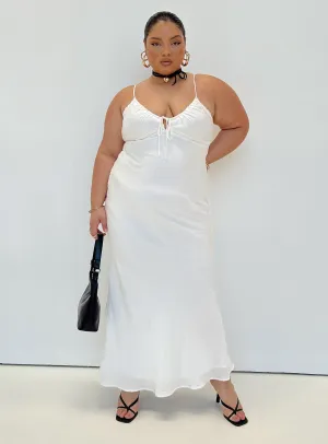 Emily Maxi Dress White Curve Party Ready Desert Path