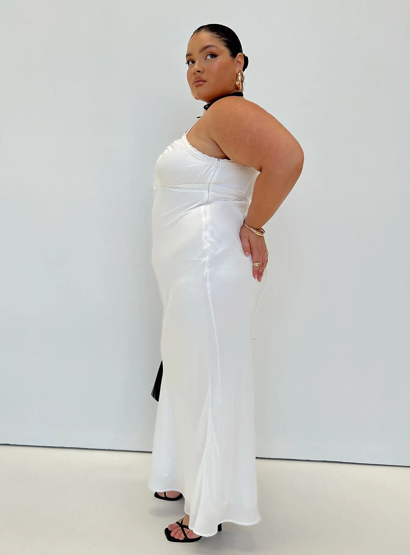 Stylish boho dress Emily Maxi Dress White Curve