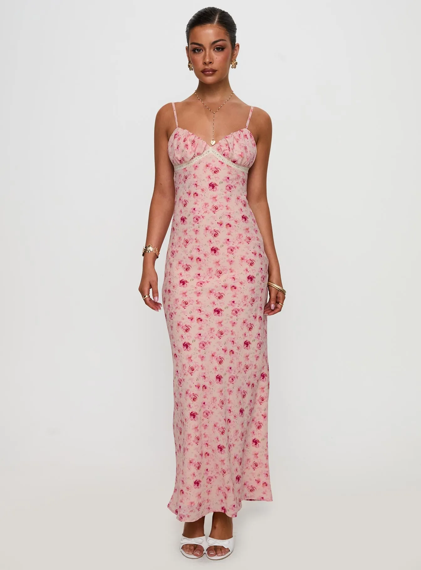 Dawn Calm Dot Play Flower Fields Maxi Dress Multi Floral