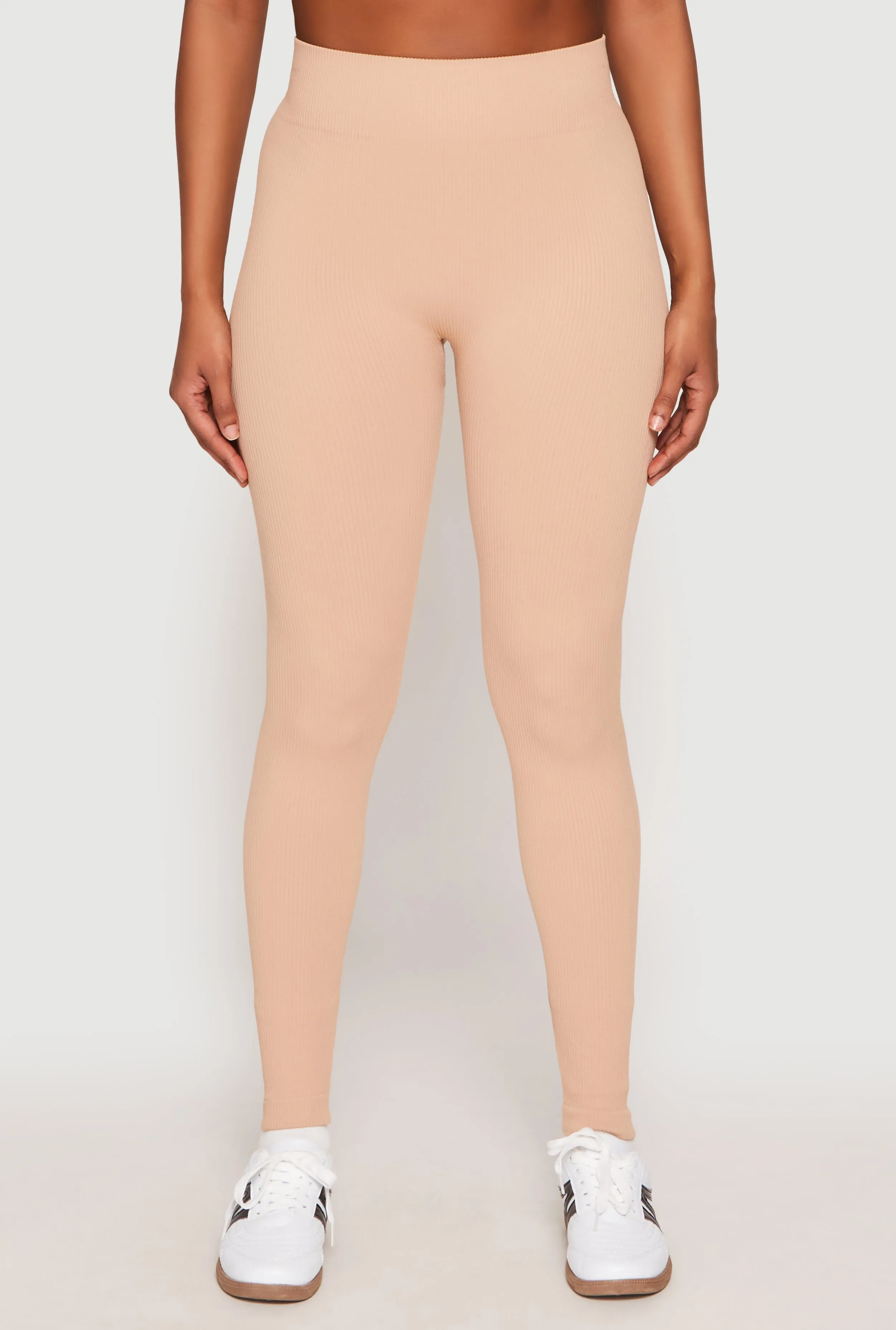 Chic Vibe Seamless High Waisted Rib Knit Leggings