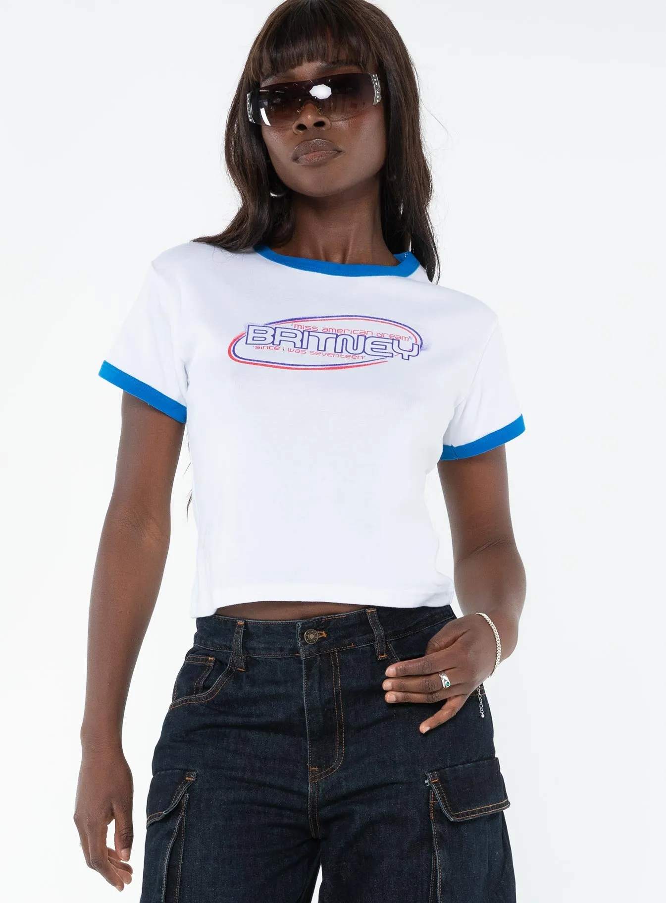 Classic Layering Britney Seventeen Baby Tee White