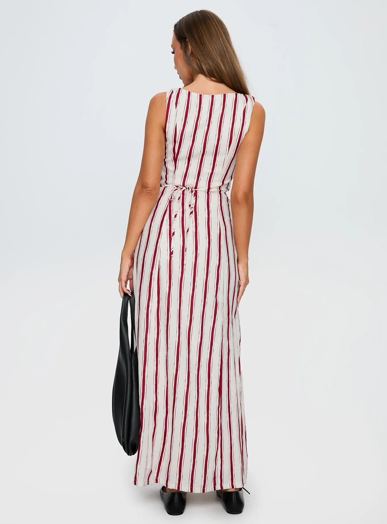 Elegant formal maxi Lewisa Maxi Dress Red Stripe