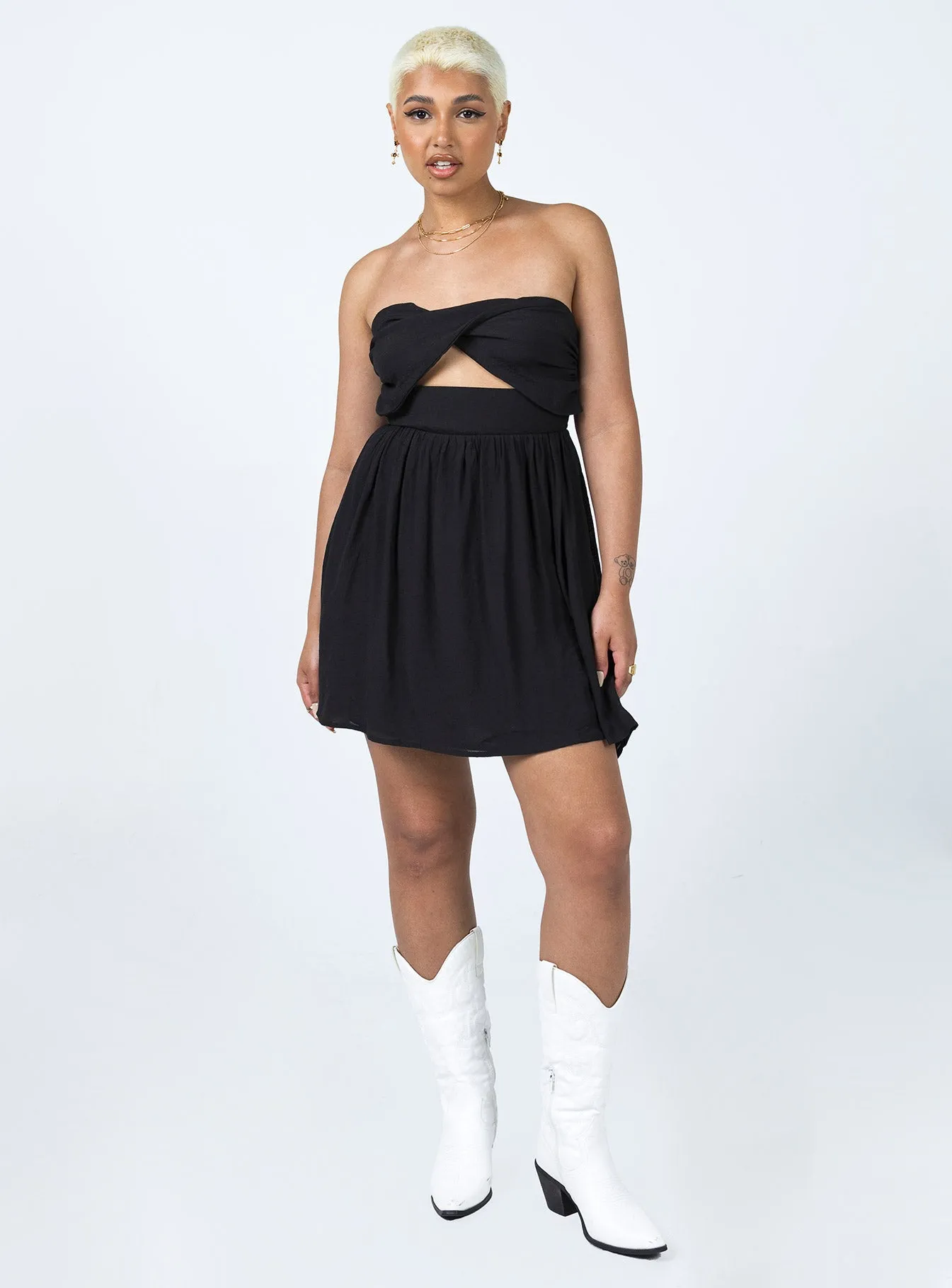 Vibrant Design Allie Jay Mini Dress Black
